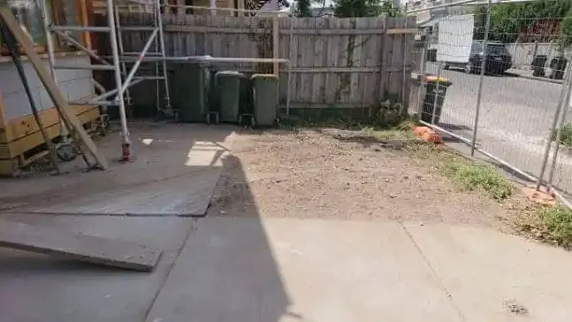 Same area after building waste removal